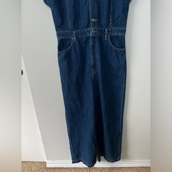 Etica Celestine Wide Leg Denim Jumpsuit in a Dark Wash Size L - Picture 7 of 11